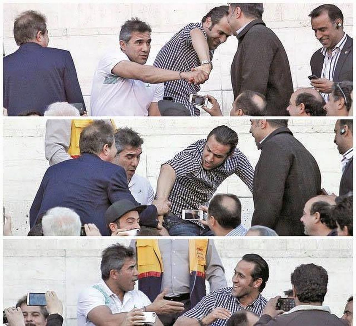 شوخی عابدزاده با علی کریمی/عکس