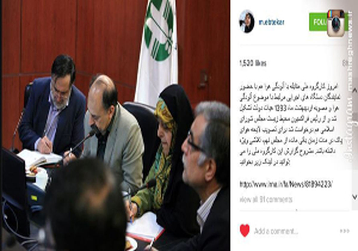 علت تعطیل نشدن مدارس در اینستاگرام خانم ابتکار+عکس