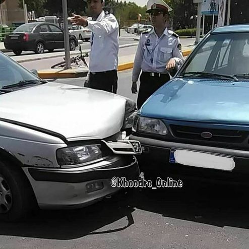 تصویری عجیب از  تصادف پراید و پژو پارس!