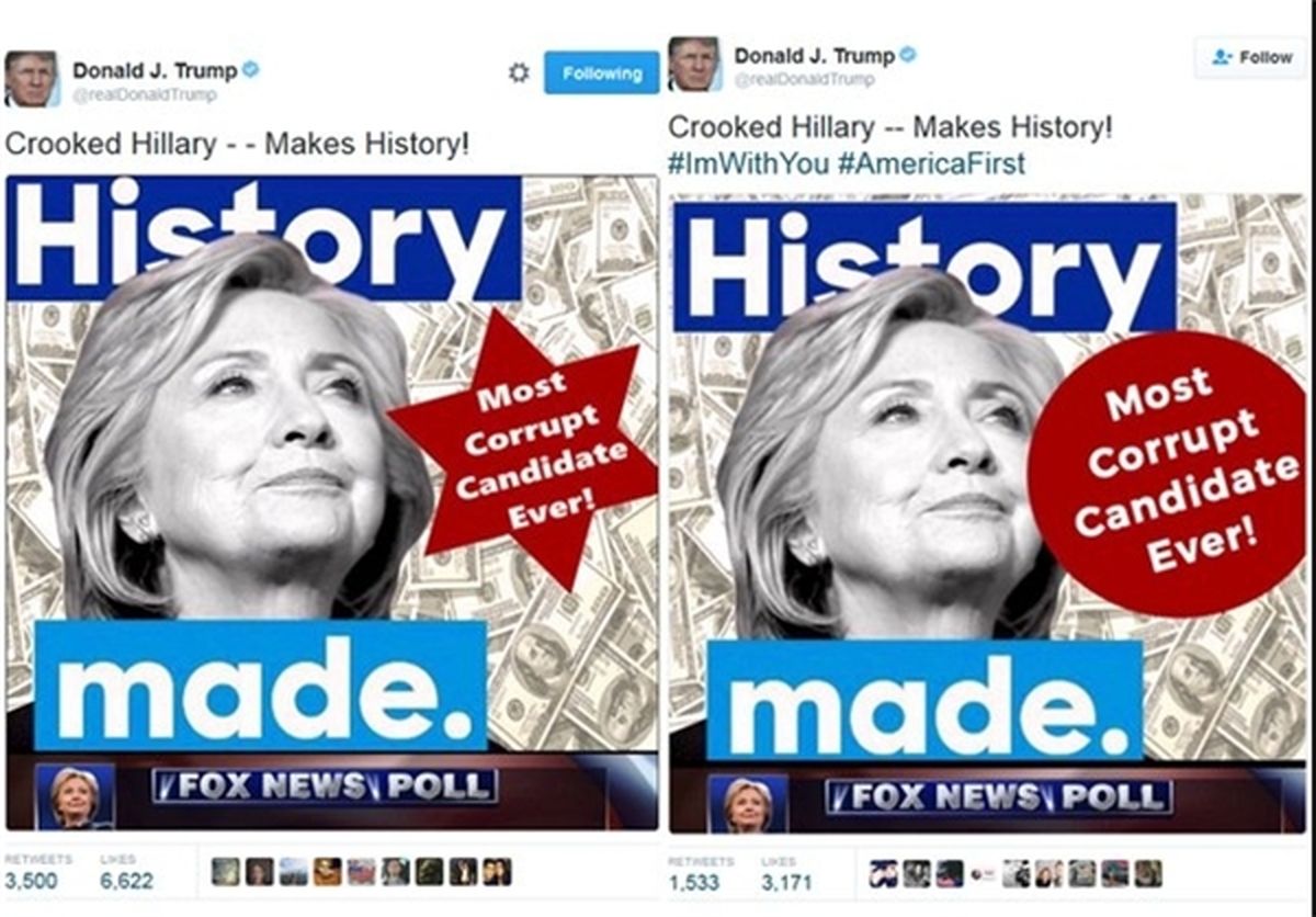 ترامپ توئیت جنجالی خود را پاک کرد