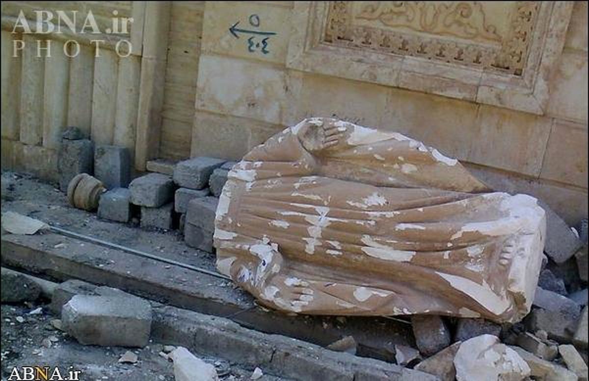 تخریب‌ تمثال‌حضرت مریم در موصل/تصاویر