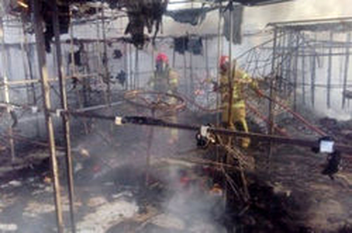 علت آتش سوزی بازارچه دستفروشان کرج مشخص شد