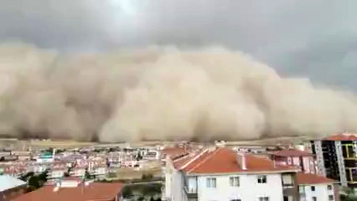 طوفان شن آنکارا پایتخت ترکیه +فیلم