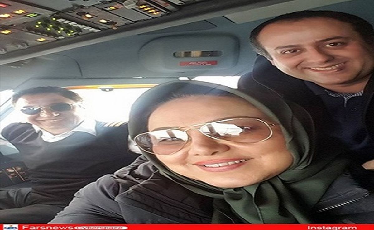 سلفی بهنوش بختیاری در آسمان+عکس