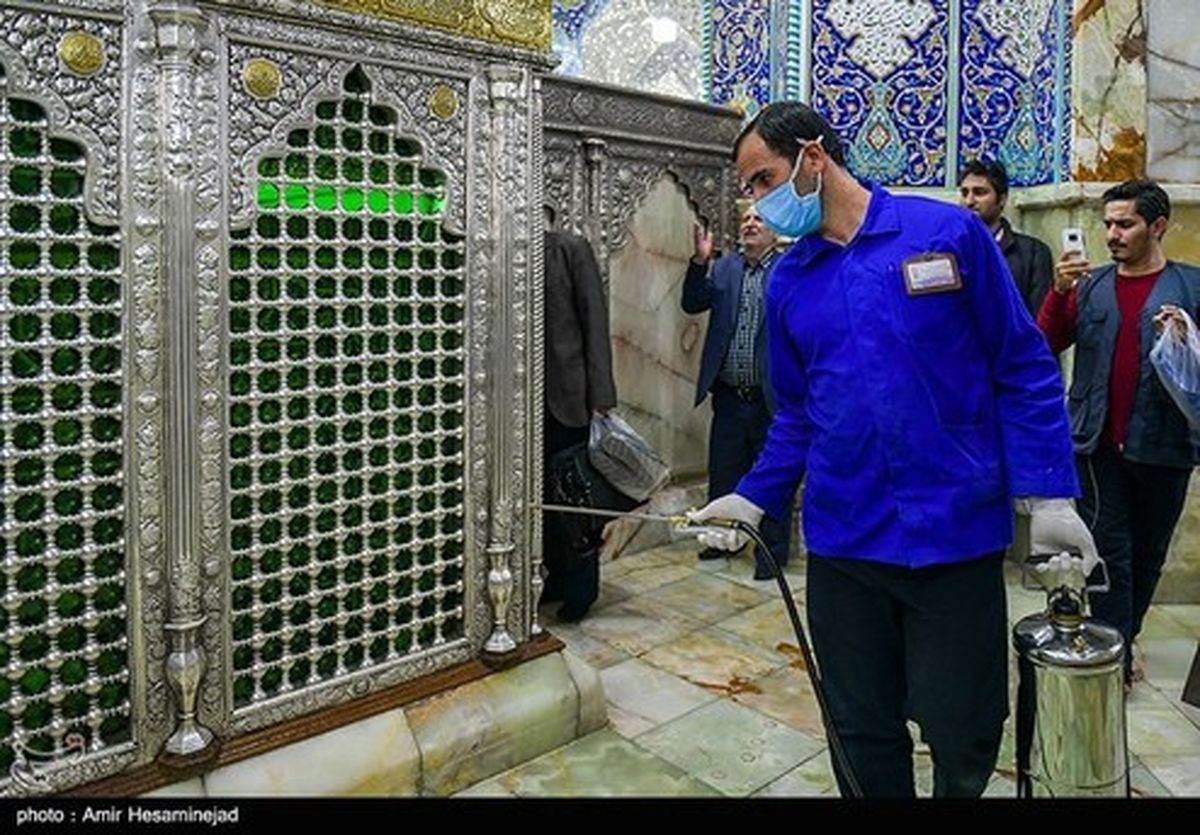 اتخاذ تدابیر پیشگیرانه از شیوع ویروس کرونا در حرم سیدالکریم(ع)