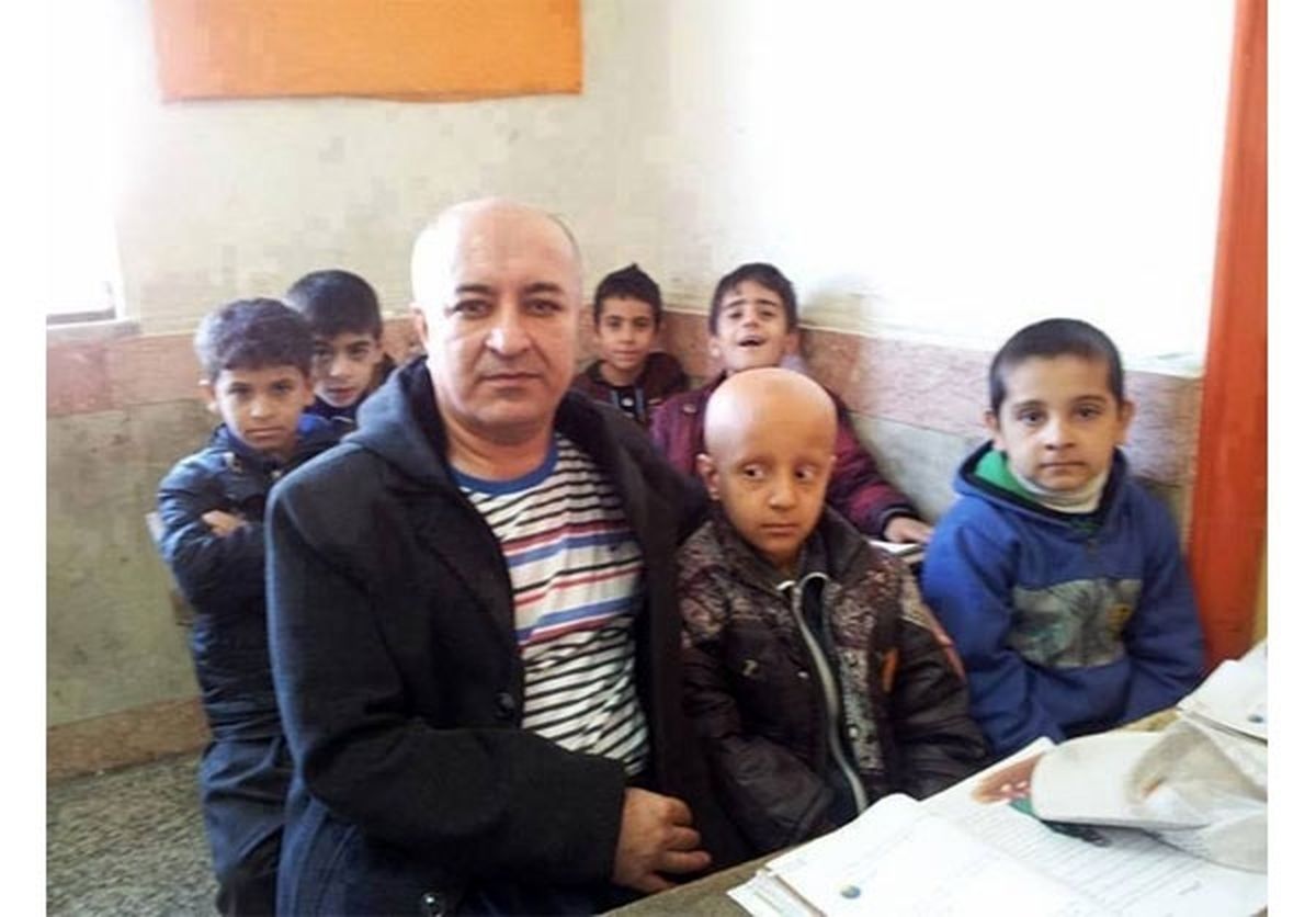 همدردی با شاگرد بیمار،تمبر شد/عکس