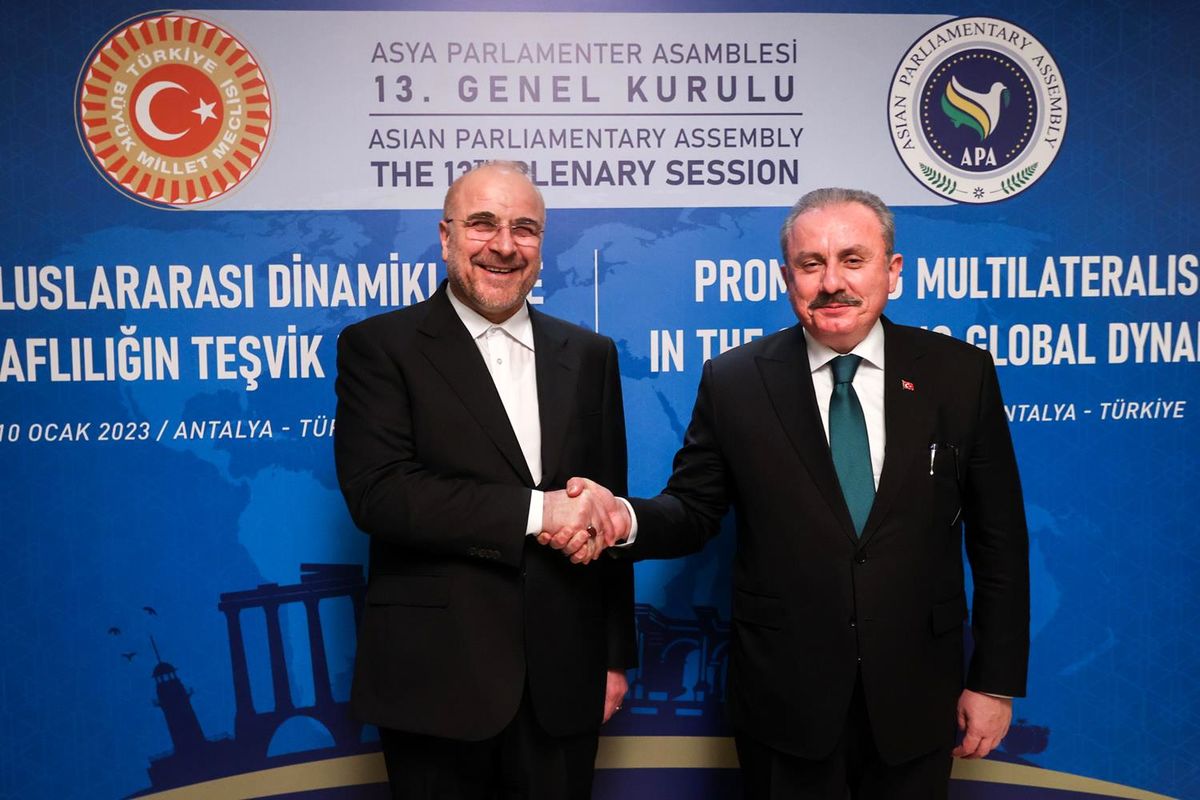 قالیباف با رئیس مجلس ترکیه دیدار کرد