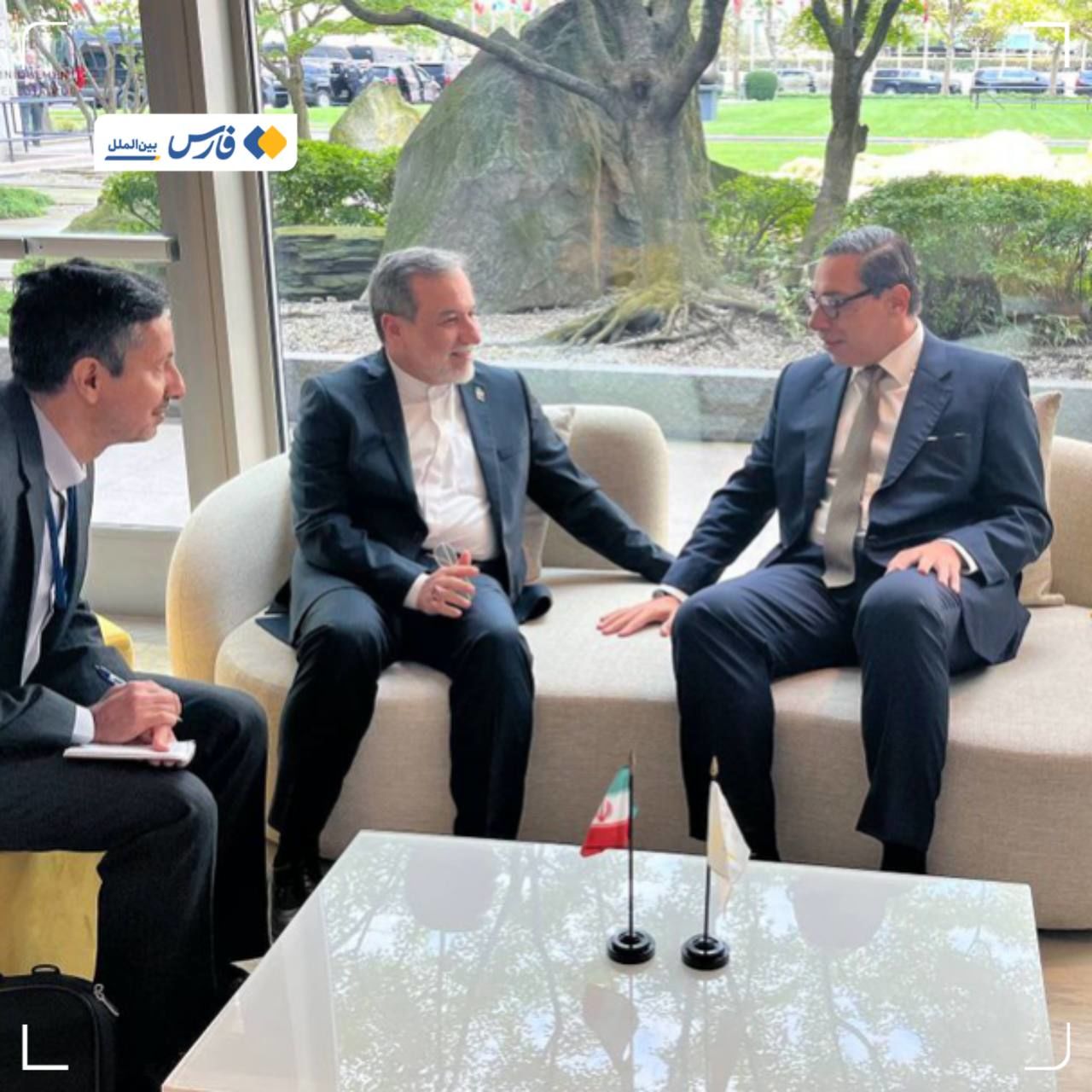 رایزنی عراقچی و وزیر خارجه قبرس در نیویورک +عکس