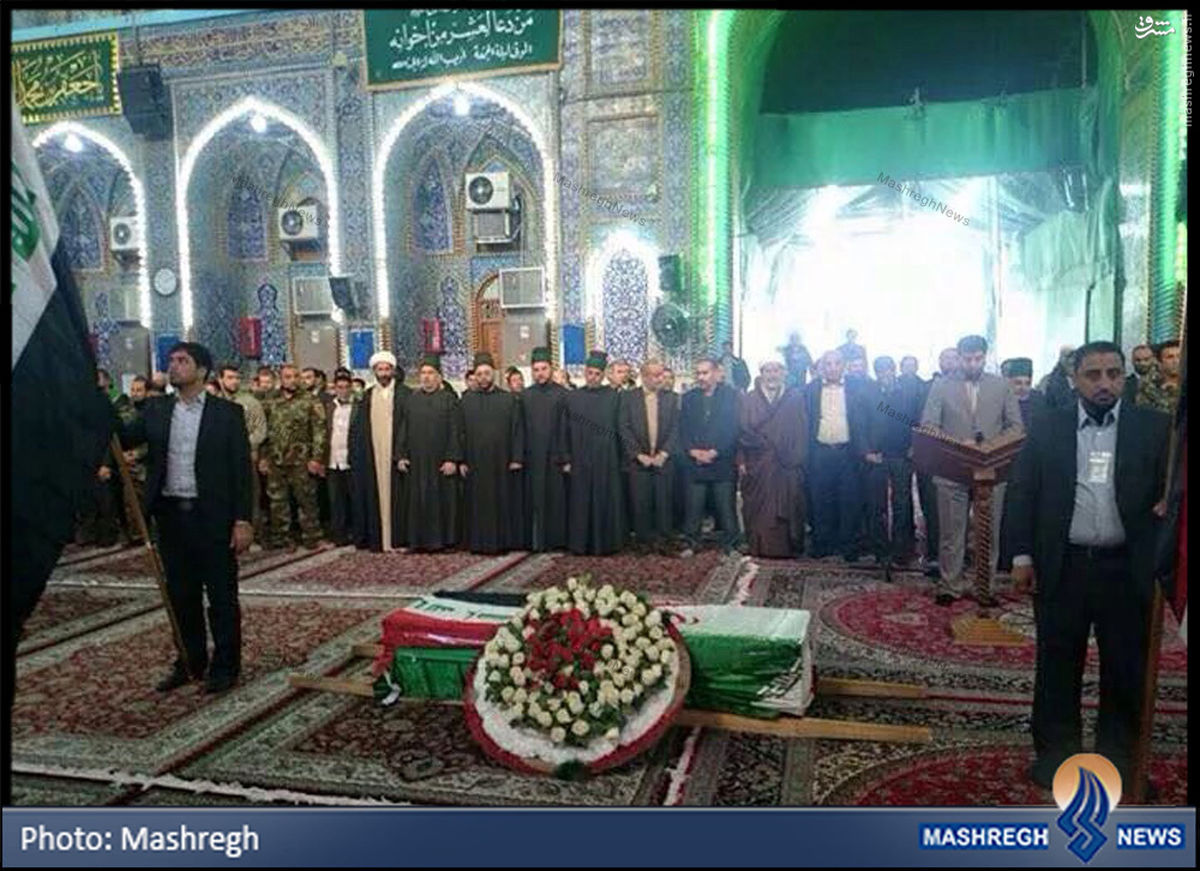 تصاویر/ نماز بر پیکرِ «مدافع حرم» در کربلا