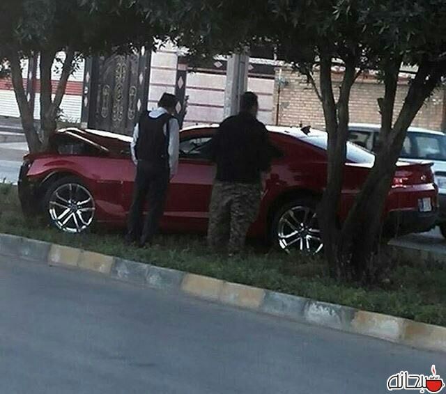 عکس: تصادف کامارو با درختان اهواز!