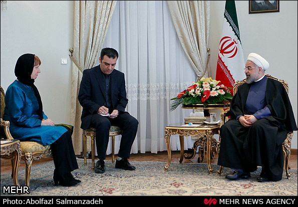 عکس/دیدار اشتون با حسن روحانی