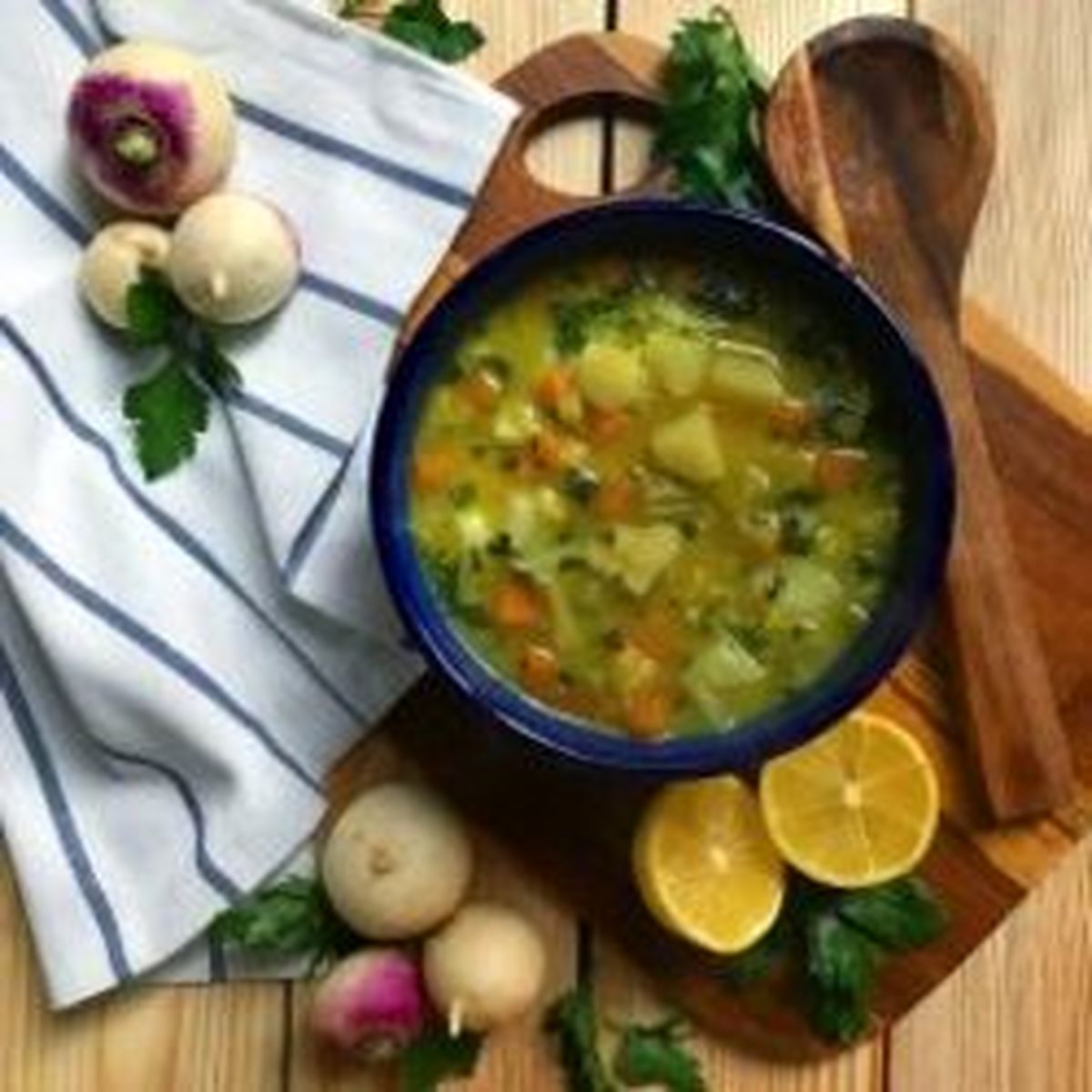 دستور پخت سوپ شلغم به صورت مرحله‎ای