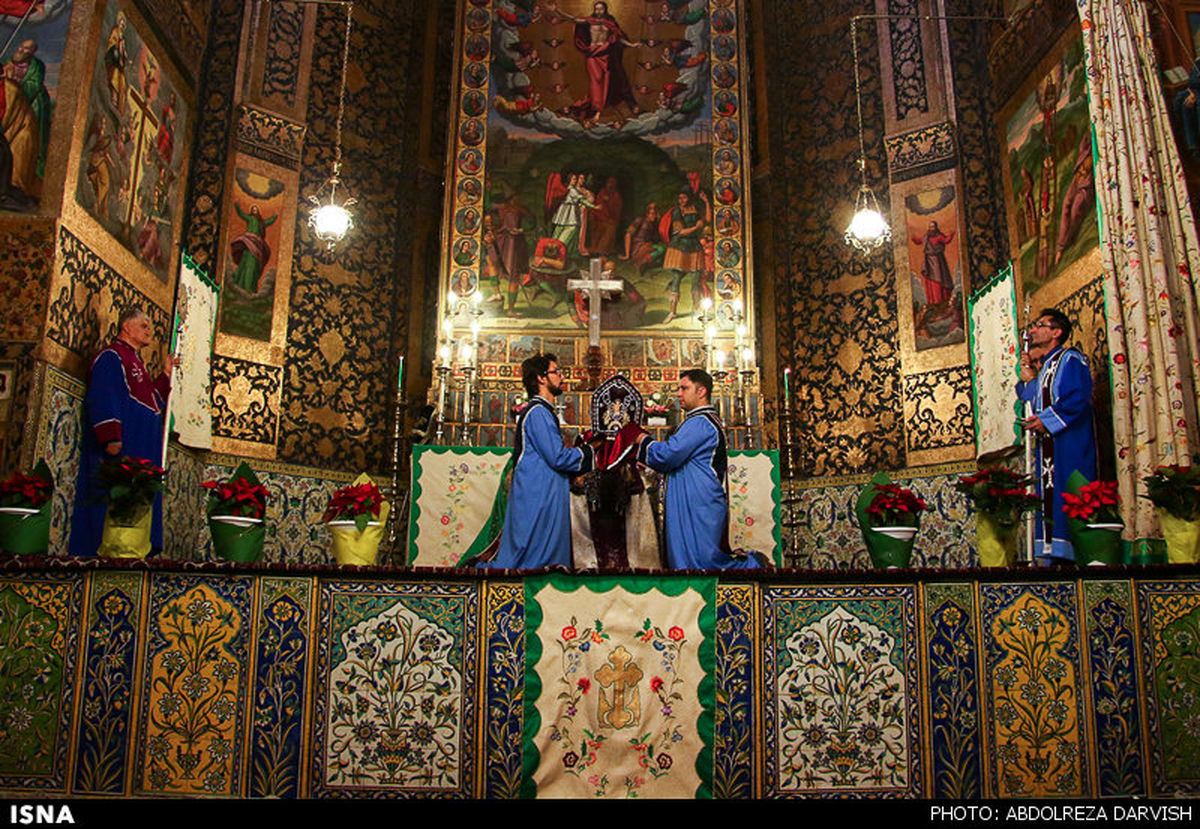 گزارش تصویری: مراسم سال نو میلادی در کلیسای وانک اصفهان