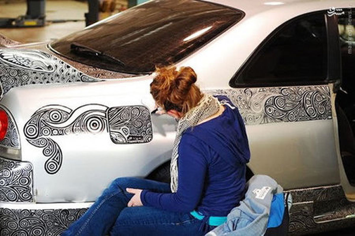 زنی که خودروی همسرش را تغییرداد/عکس