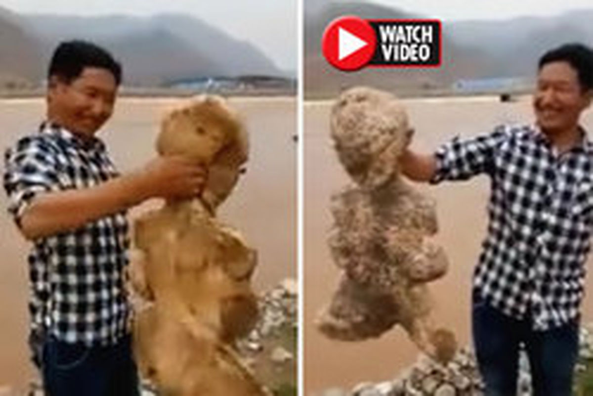 پیدا شدن موجود انسان نمای عجیب در سواحل چین! +عکس