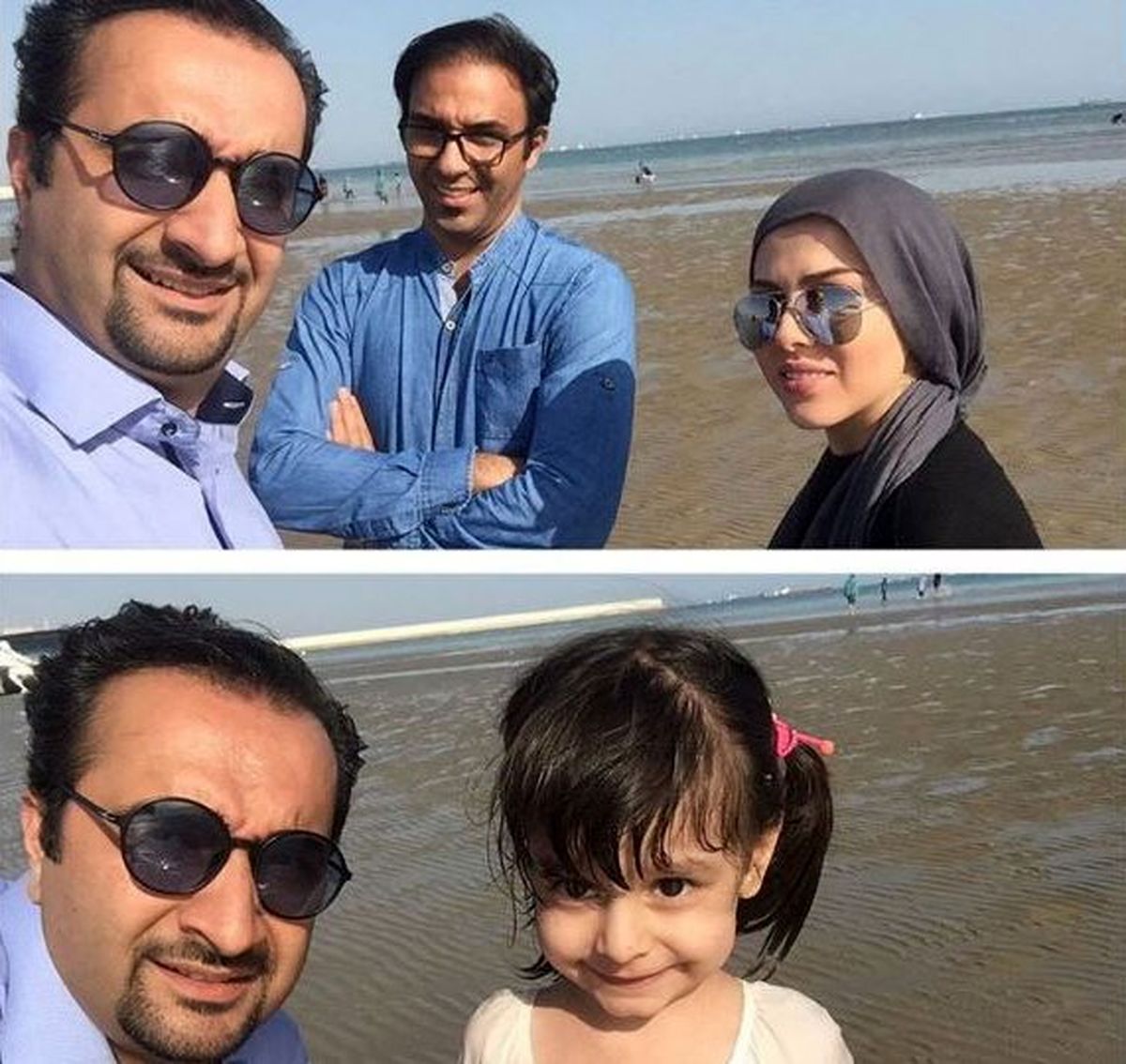 عکس: سلفی مجری تلویزیون و خانم بازیگر در ساحل