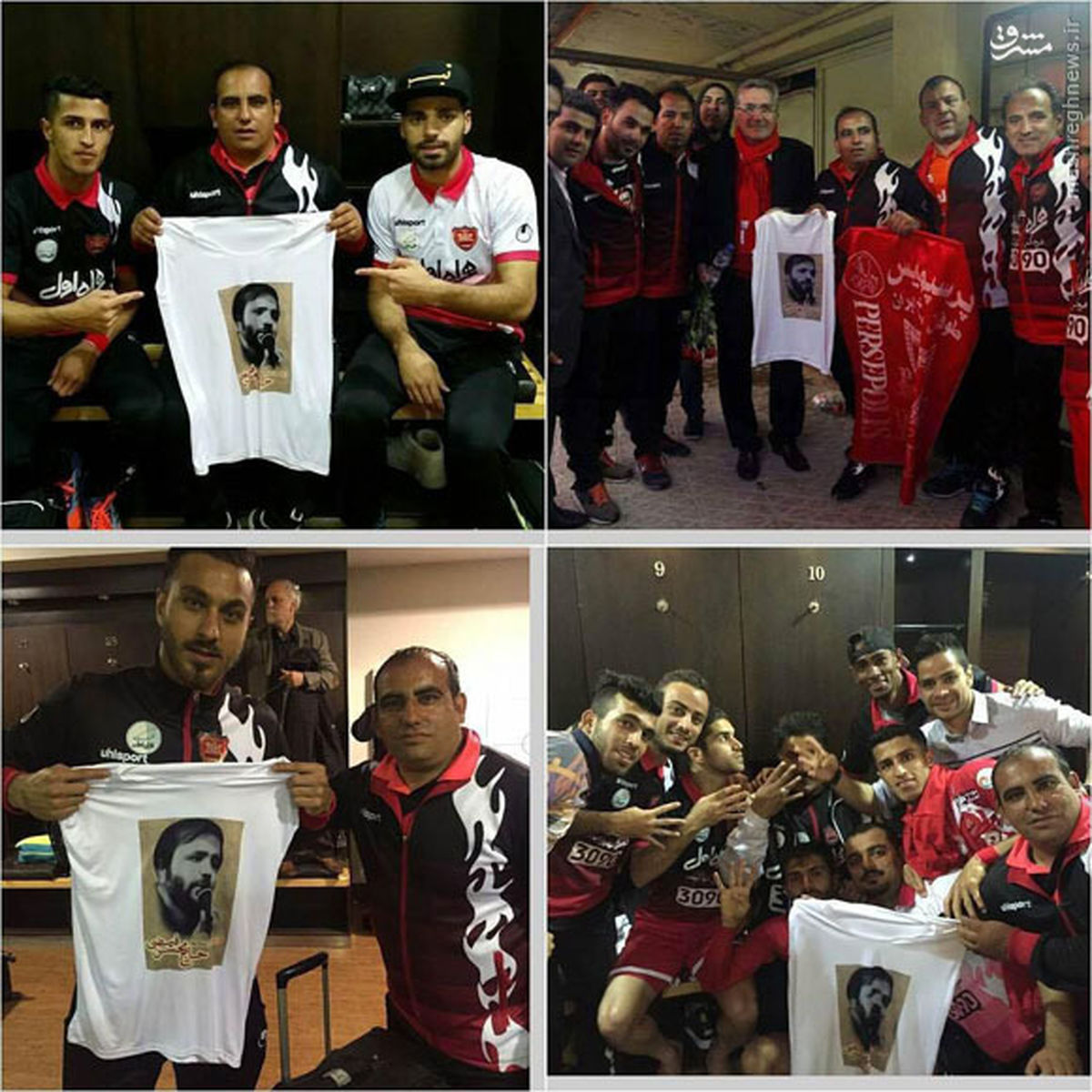 عکس: تصویر مداح معروف زیر پیراهن پرسپولیسی‌ها
