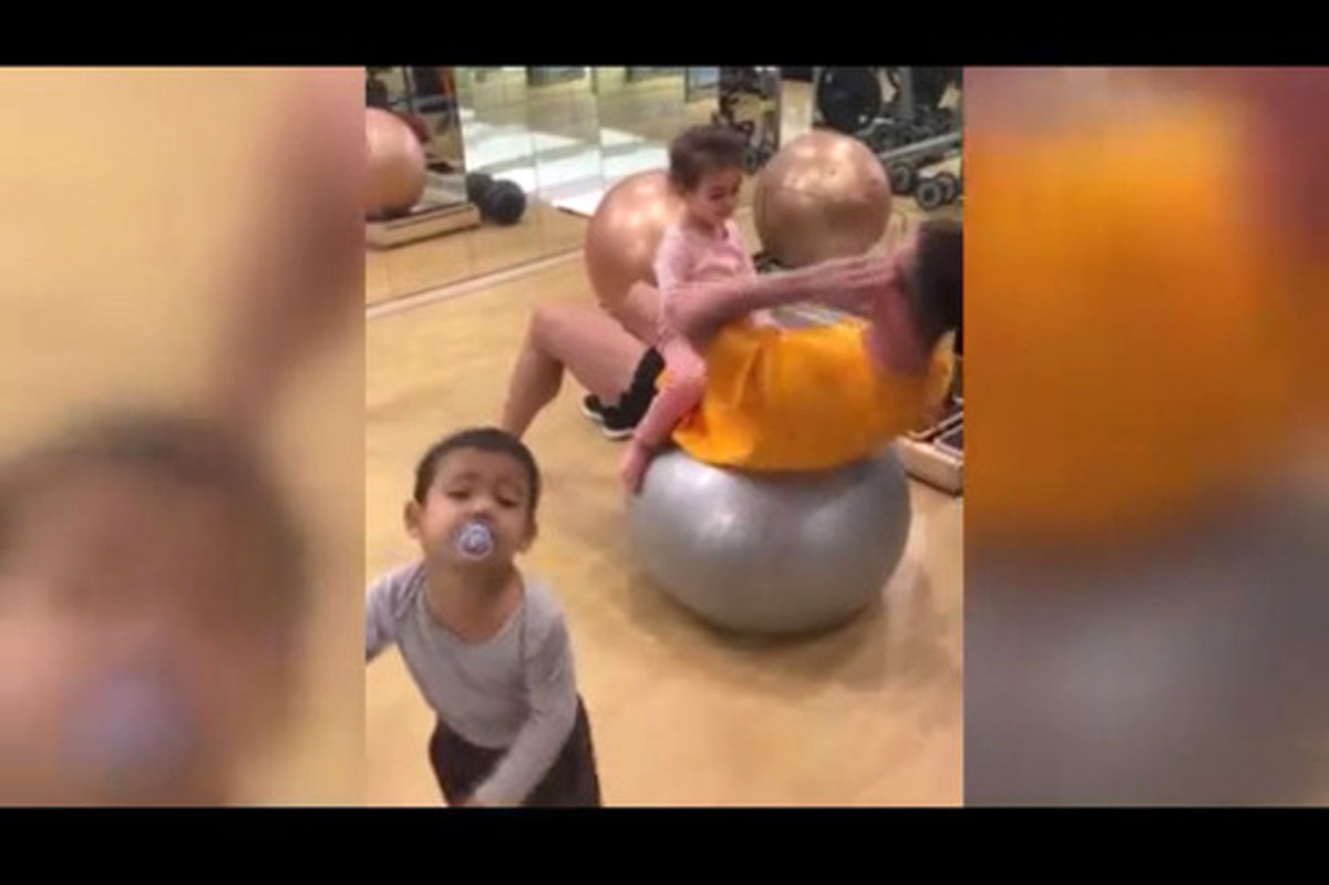 فیلم: تمرین جالب رونالدو به همراه فرزندانش در باشگاه خانگی