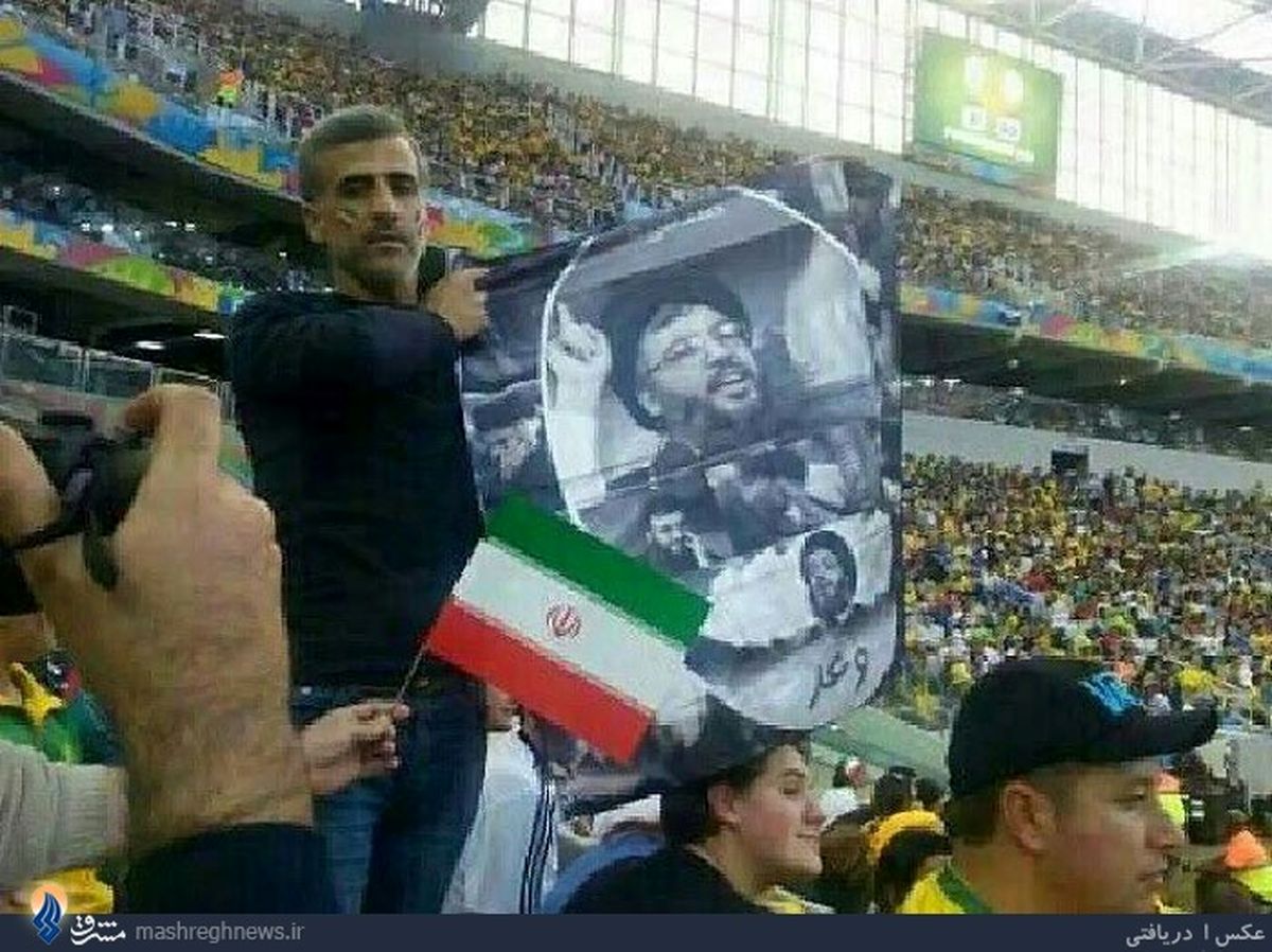 عکس/سیدحسن‌نصرالله‌بین‌تماشاگران‌ایران