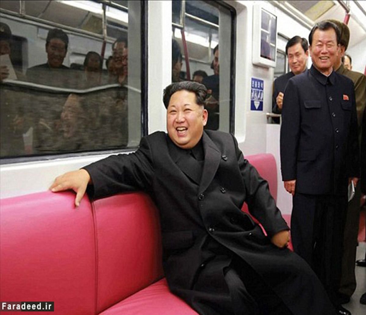 کیم جونگ اون در متروی کره شمالی+عکس