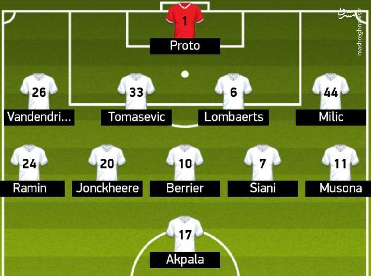 عکس: رضاییان در ترکیب اوستنده مقابل موسکرون