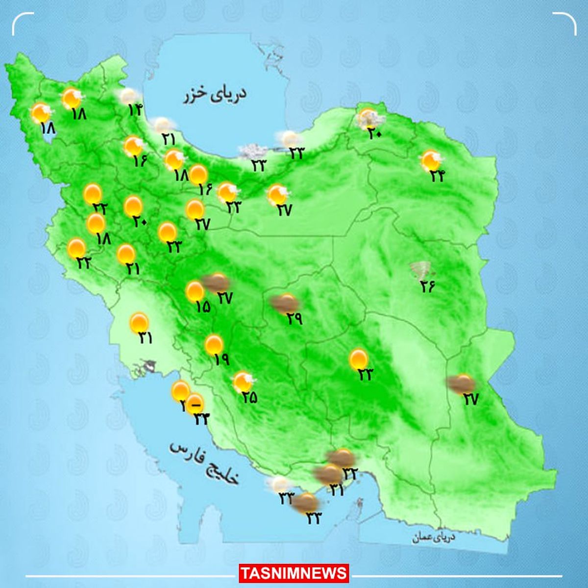 ادامه بارش های تابستانی در نواحی شمالی