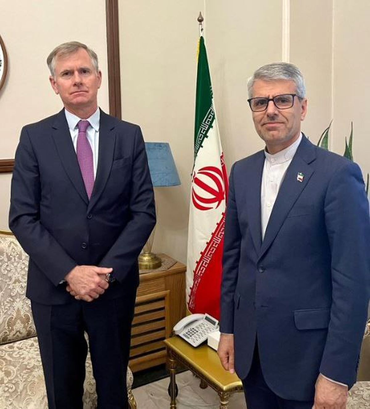 دیدار سفیر انگلیس در تهران با سخنگوی وزارت خارجه +عکس