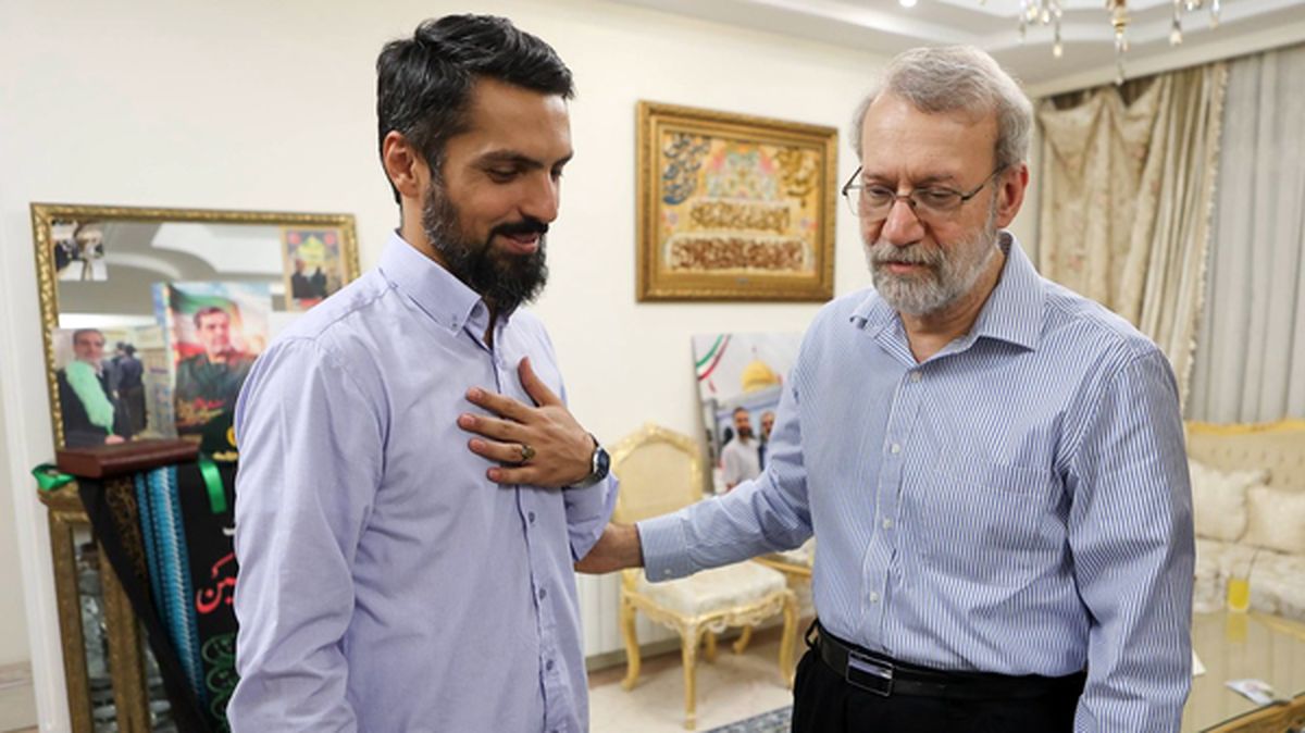 دیدار لاریجانی با خانواده سردار شهید ربانی