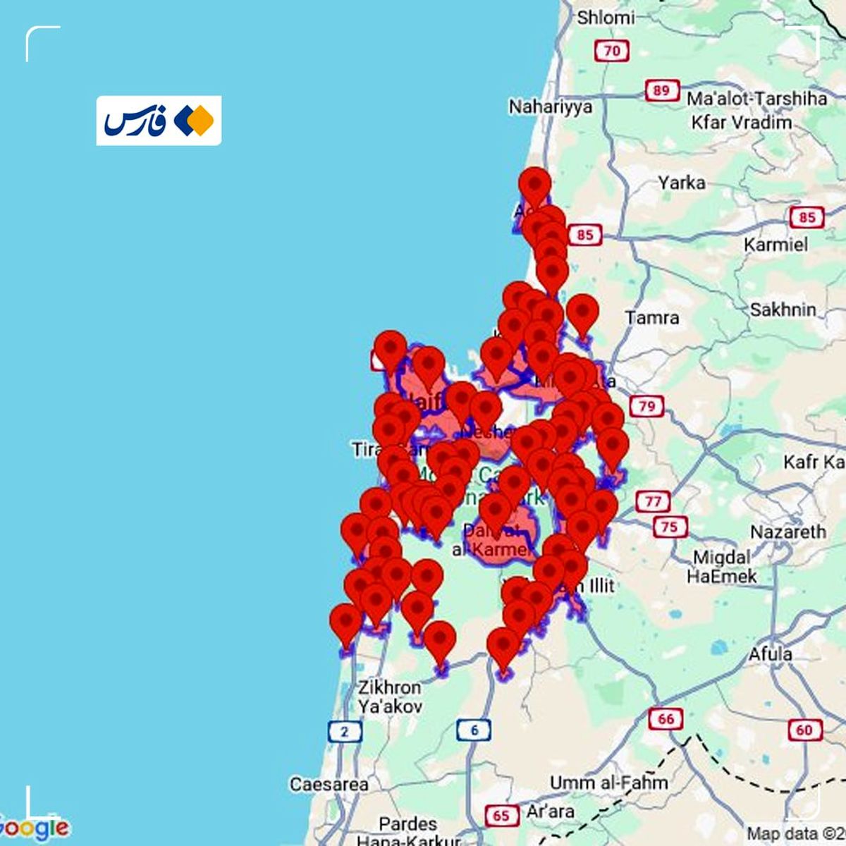 هشدارهای حملهٔ هوایی در حیفا فعال شد