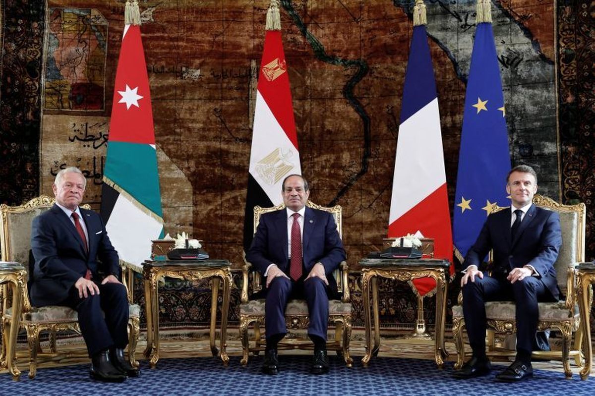 نشست سه‌جانبه سران مصر، اردن و فرانسه درباره بحران غزه 