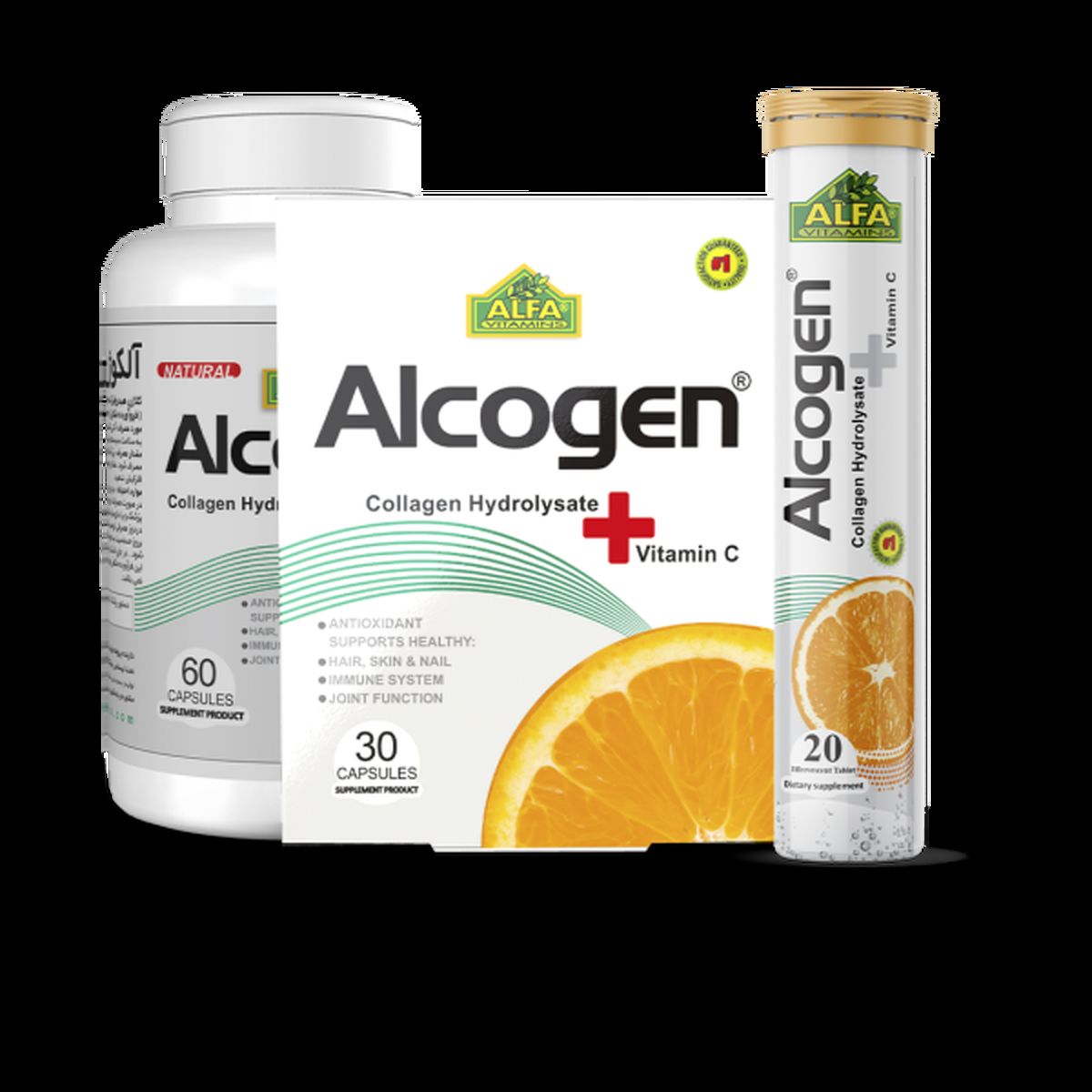 معرفی مکمل آلکوژن با ویتامین C از آلفا ویتامینز آمریکا