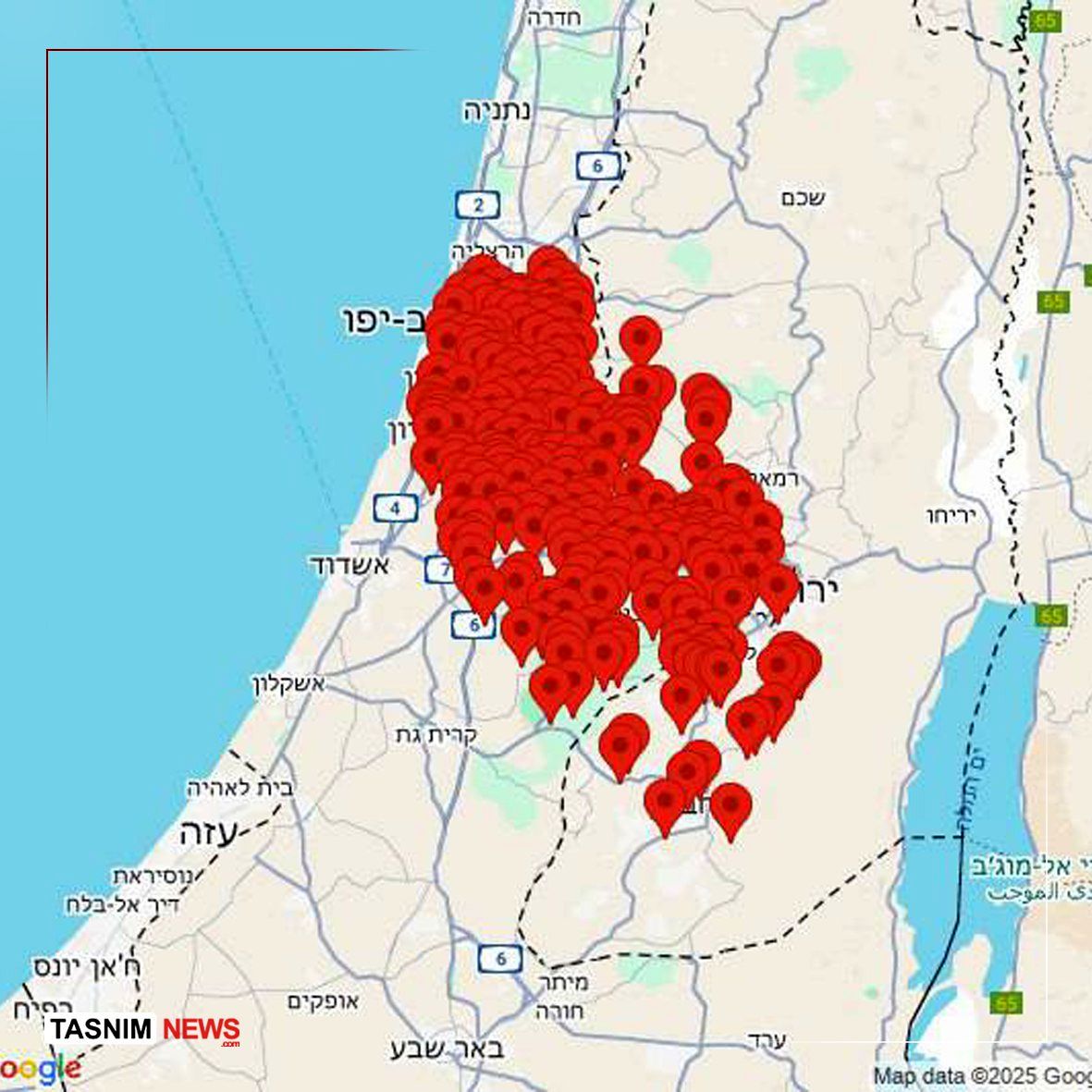 آژیر خطر در تلآویو پس از شلیک موشک از یمن