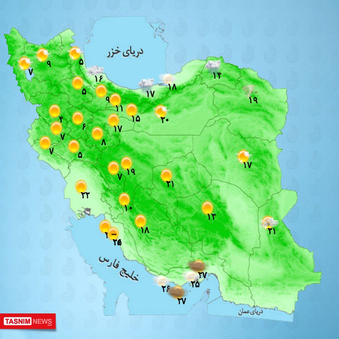کاهش دما در غرب و شمال غرب کشور