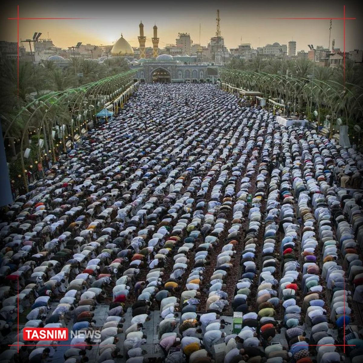 فیلم: اقامه نماز عید فطر در بین الحرمین