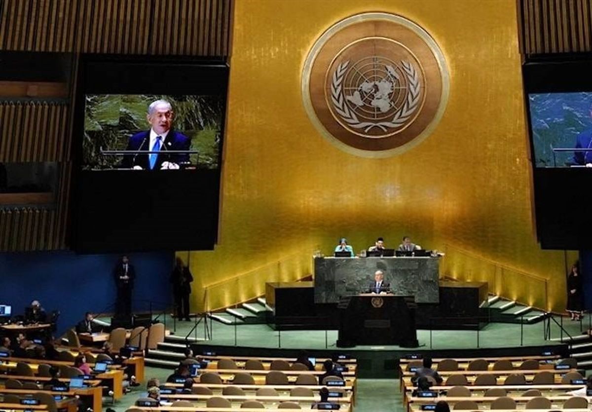 سخنرانی نتانیاهو در سالن خالی سازمان ملل سوژه شد
