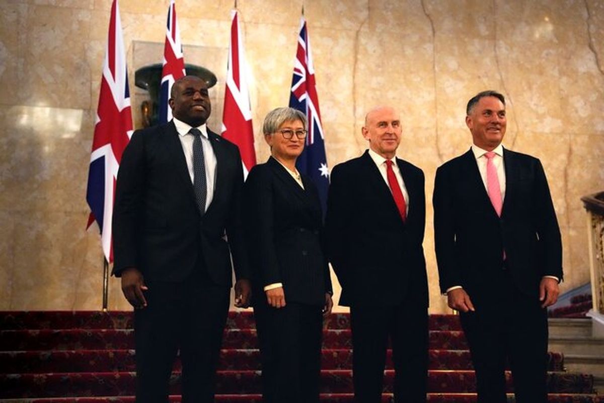 بیانیه مشترک وزرای خارجی و دفاع انگلیس و استرالیا درباره غزه، ایران و روسیه