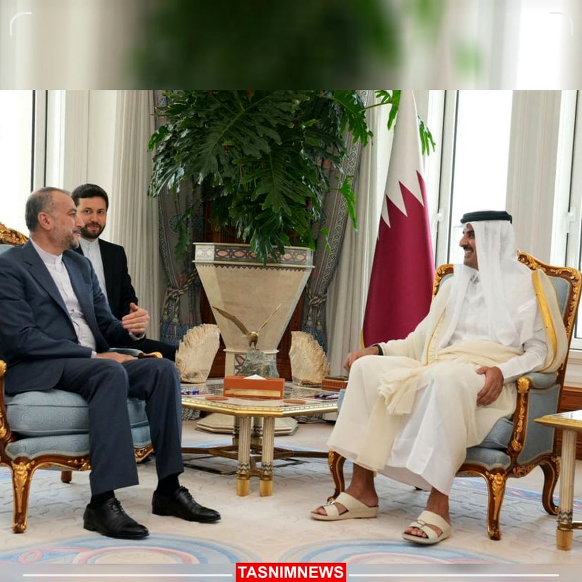 امیرعبداللهیان با امیر قطر دیدار کرد 