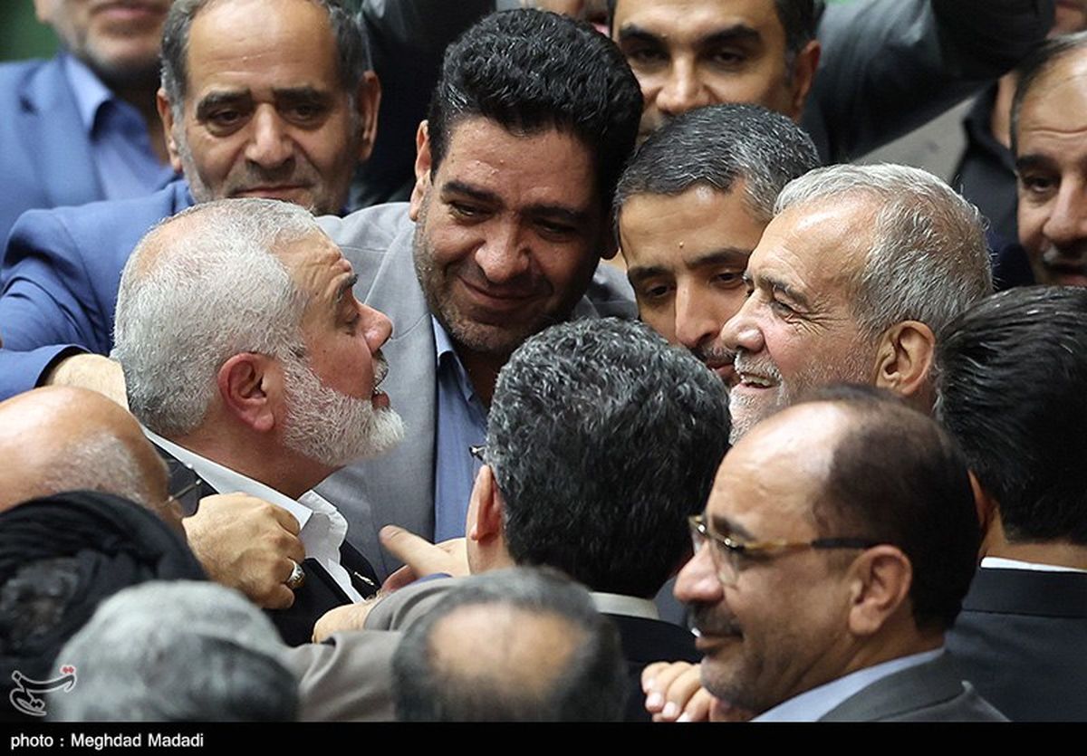 خوش‌و‌بش‌های صمیمانه پزشکیان بااسماعیل هنیه و شخصیت‌های محور مقاومت +عکس