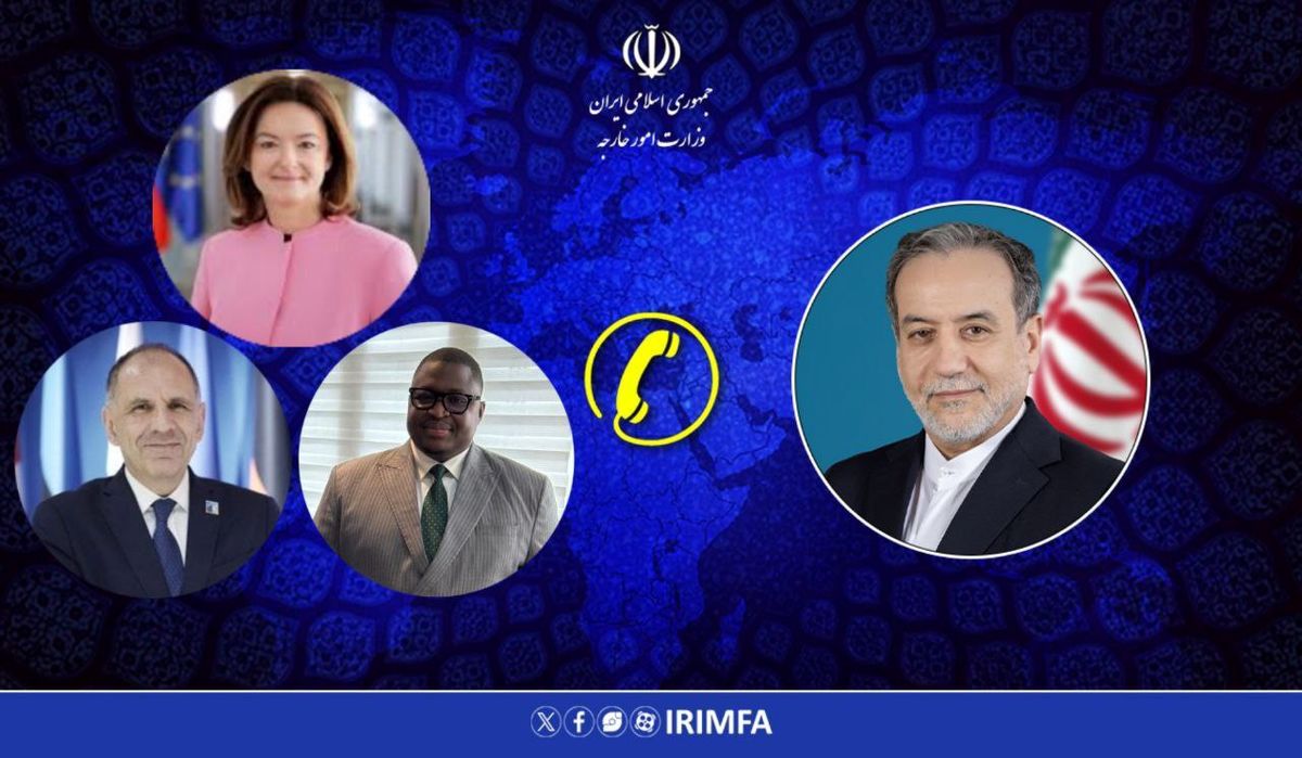 گفتگوی عراقچی با وزرای خارجه یونان، اسلوونی و سیرالئون