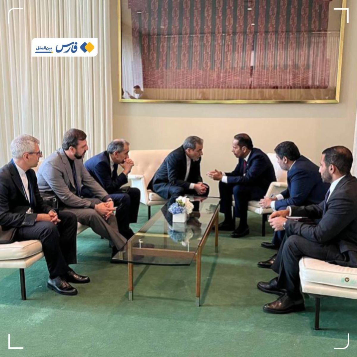 دیدار عراقچی و همتای قطری در نیویورک +عکس