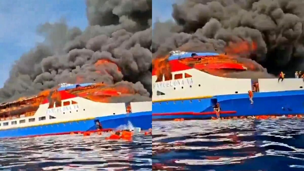 آتش‌سوزی درون یک کشتی مسافربری در آب‌های اندونزی 