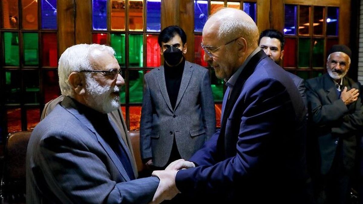 حضور قالیباف در مراسم ختم همسر رییس کمیته امداد امام (ره)