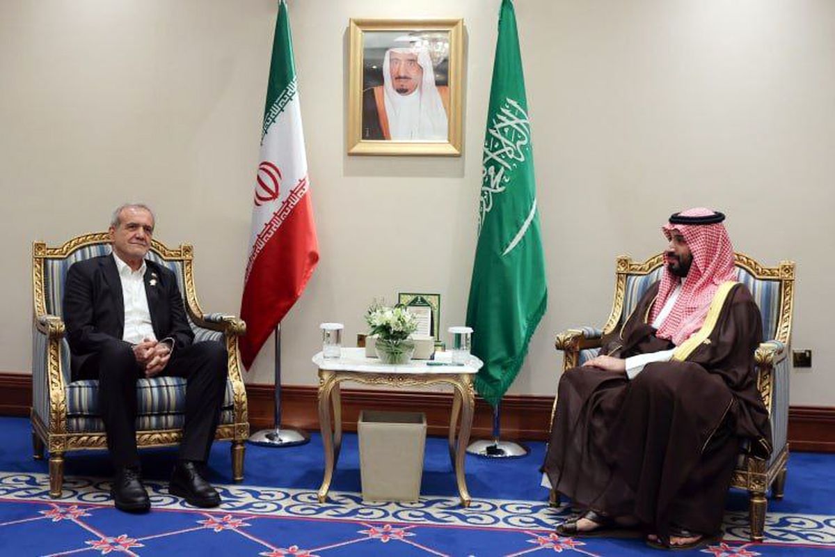 دیدار ولیعهد عربستان با رئیس‌جمهور