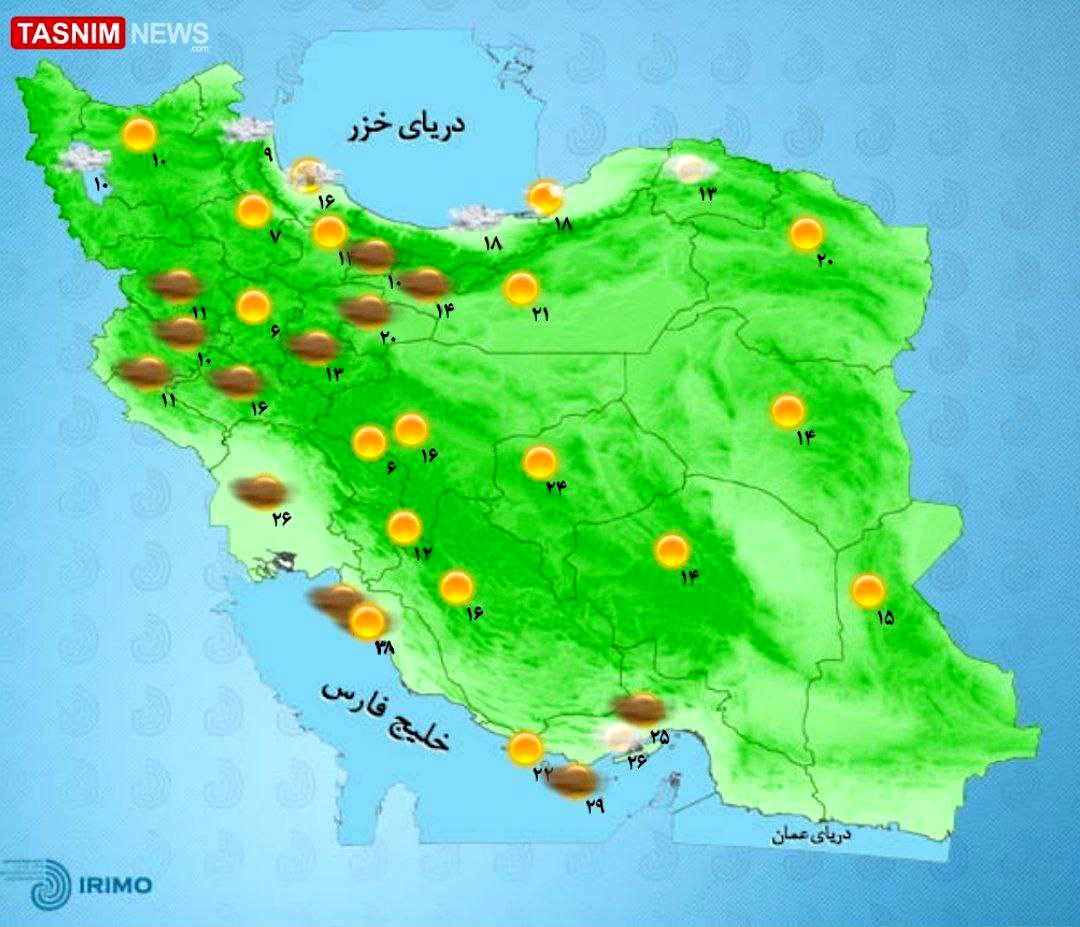 خیزش گردوخاک در برخی مناطق کشور