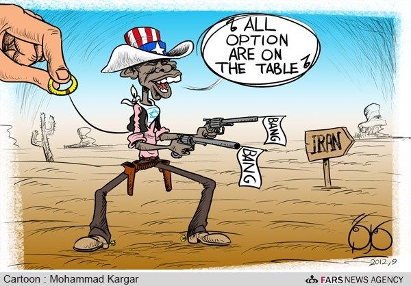 گزینه هایی که روی میز اوباماست!/ کارتون