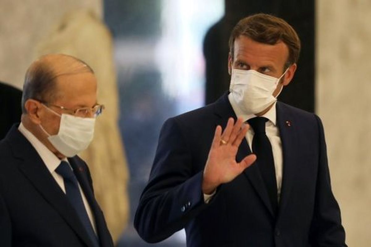 «ماکرون»به دلیل رفتار ناشایست با «عون» مورد انتقاد قرار گرفت