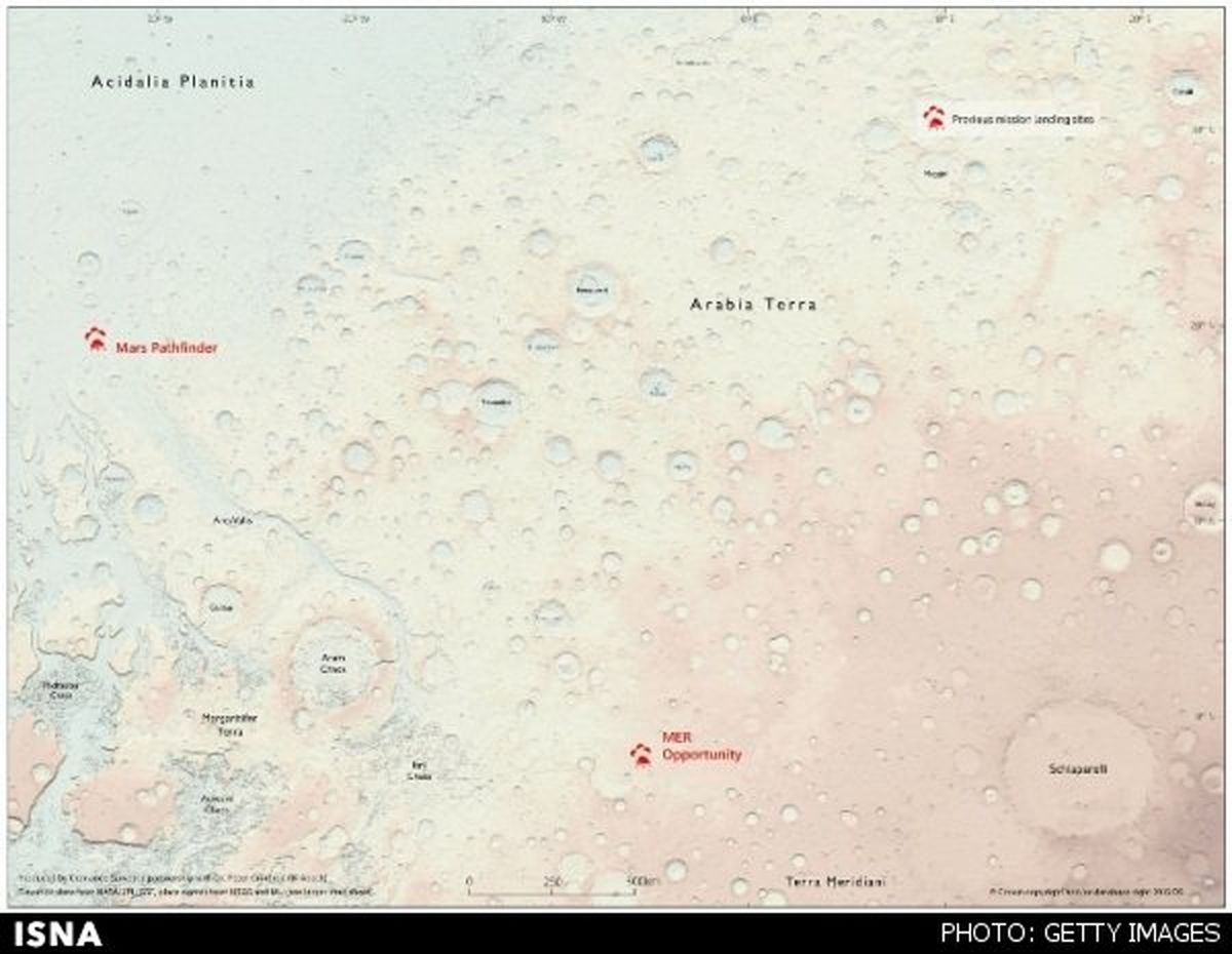 نقشه دیجیتالی مریخ +تصاویر
