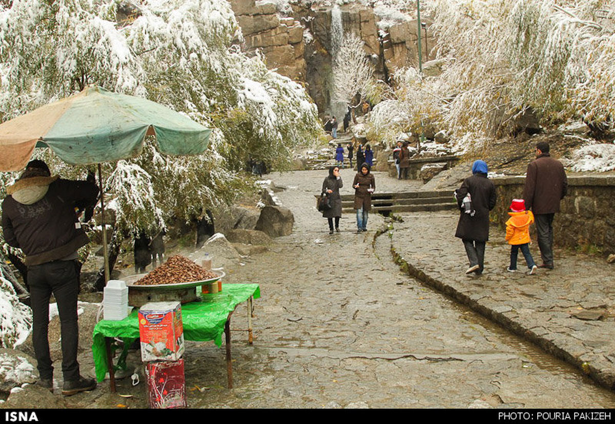 برف پاییزی در همدان