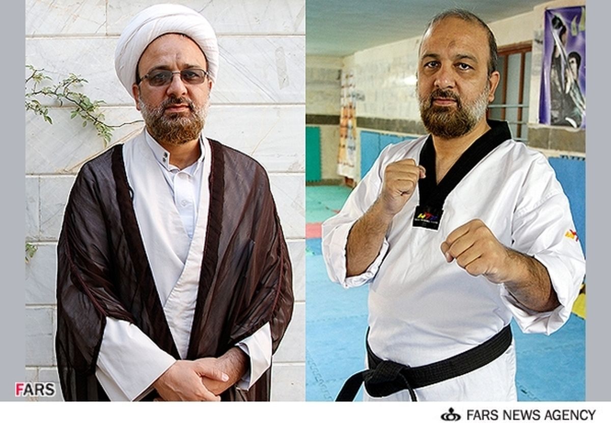 مؤسس اولین باشگاه رزمی طلاب/ عکس