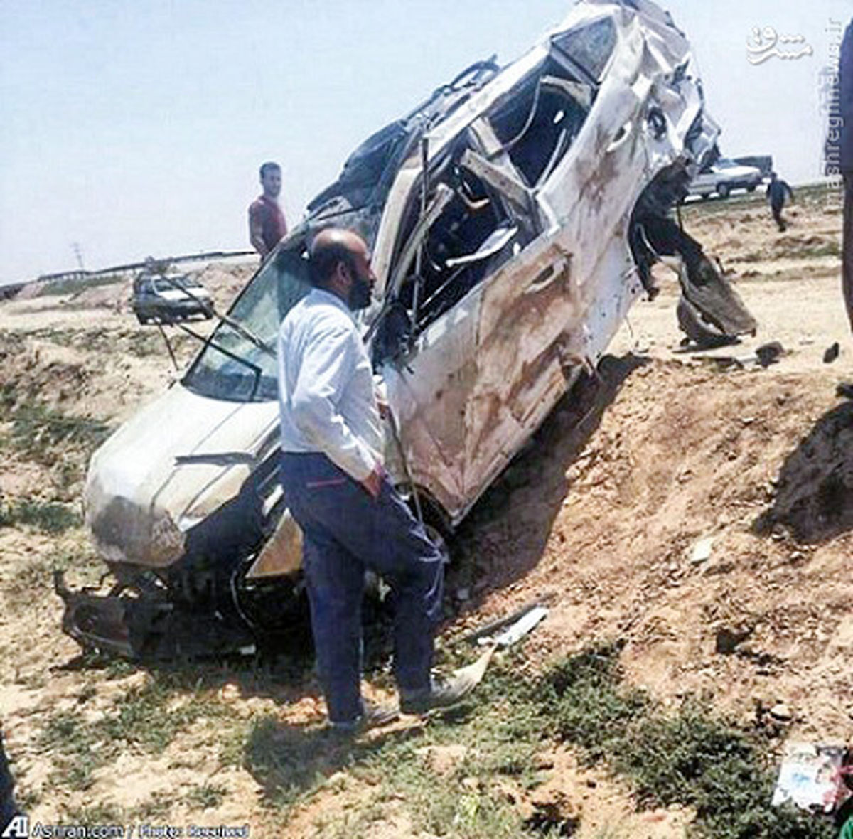 عکس: تصادف شدید سانتافه